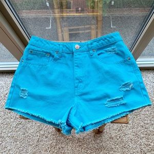 Jean Shorts Turquoise Forever 21